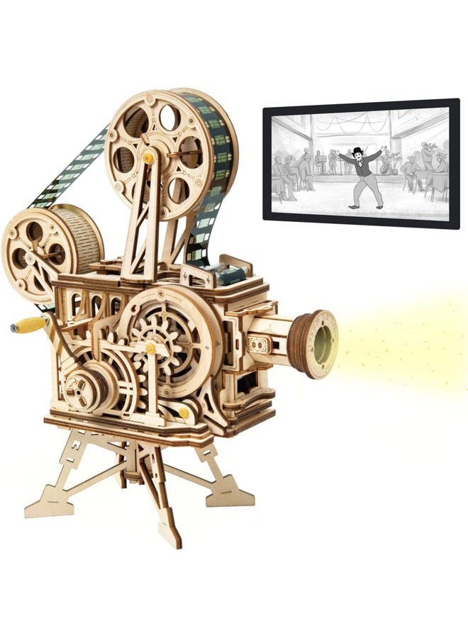 ROKR 3D Wooden Puzzles Vitascope for Adults - Model Building Kits Mechanical Construction for Adults to Build, Educational Brain Teaser DIY Crafts Kits, Halloween Collection Gifts for Men (Vitascope) - Image 1