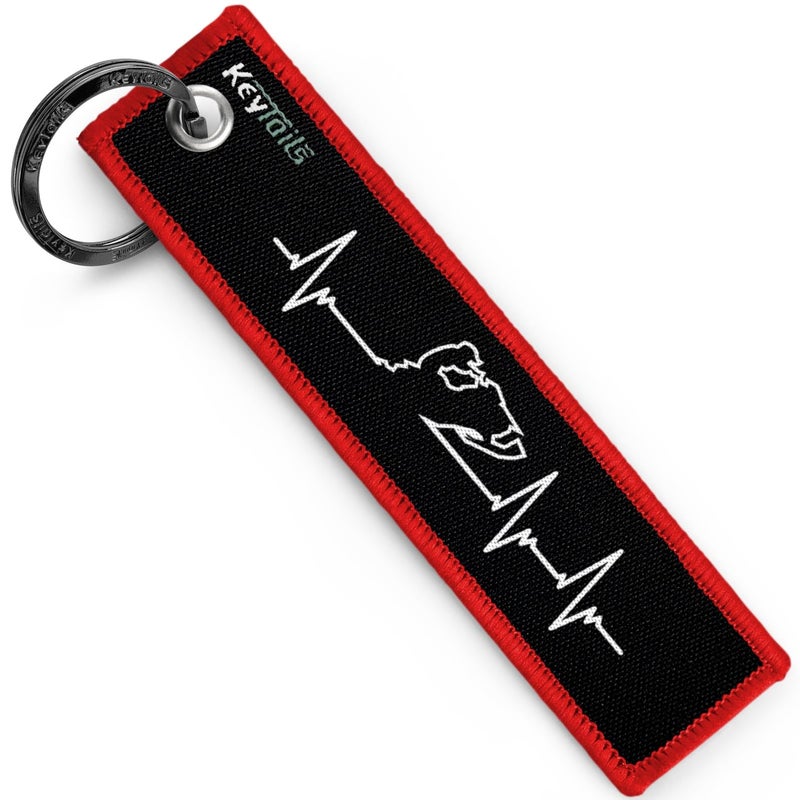 KEYTAILS Keychains, Premium Quality Key Tag for Snowmobile, Sled [Snowmobile - Heartbeat] - Image 5