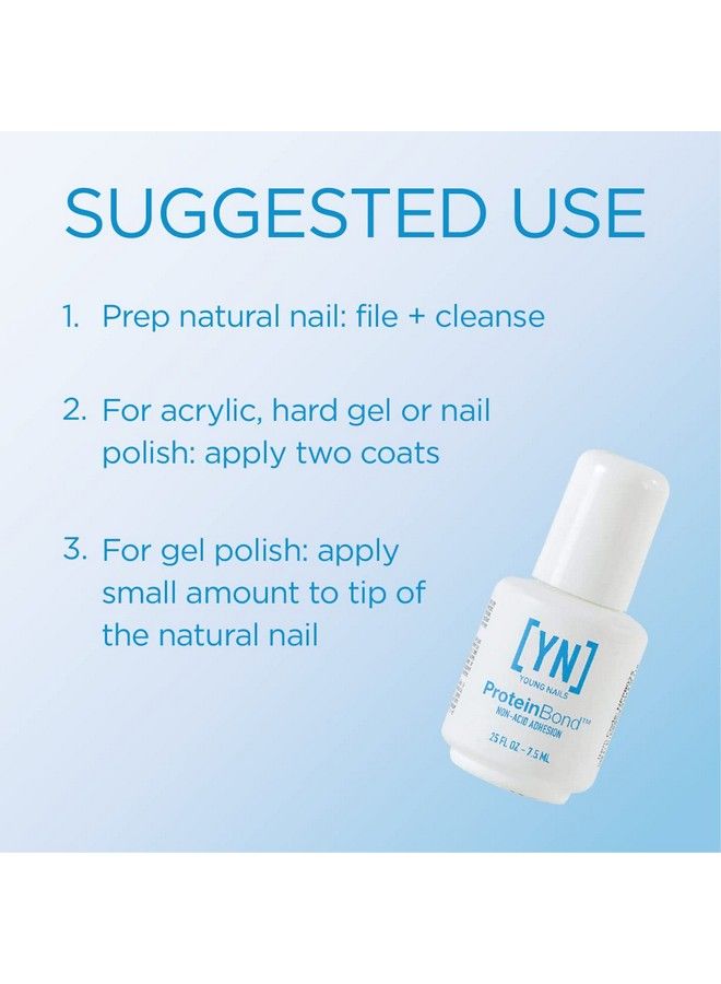 Young Nails Protein Bond. Nail Prep + Fast Drying. Anchor For Gel Polish + Acrylic Keratin Bonder 0.25 Fl Oz - Image 4