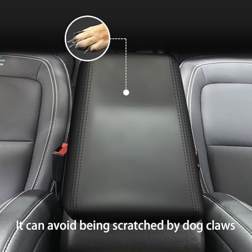 faccaibbg Center Console Cover for Toyota Corolla 2007-2013 (Black),Waterproof Leather Anti-Scratch Armrest Cover for 2007 2008 2009 2010 2011 2012 2013 Toyota Corolla Accessories - Image 5