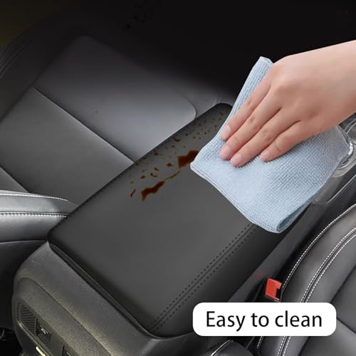 faccaibbg Center Console Cover for Toyota Corolla 2007-2013 (Black),Waterproof Leather Anti-Scratch Armrest Cover for 2007 2008 2009 2010 2011 2012 2013 Toyota Corolla Accessories - Image 4