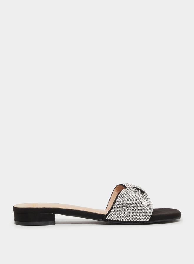 Styli Styli Embellished Ribbon Flat Sandals - Image 1