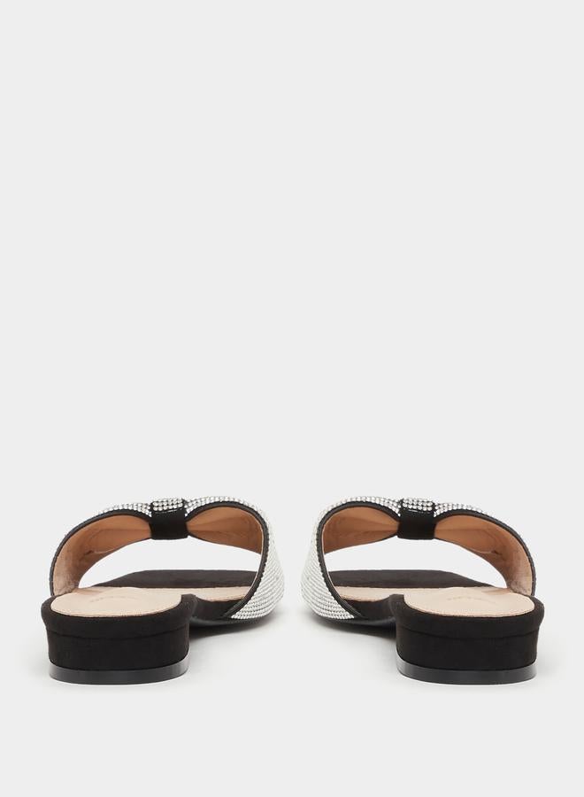 Styli Styli Embellished Ribbon Flat Sandals - Image 4