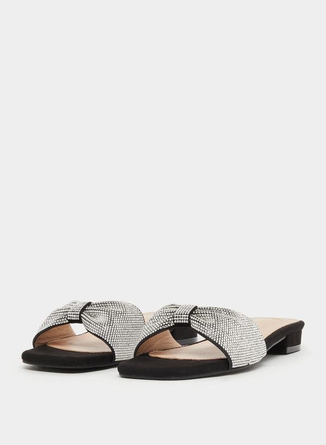 Styli Styli Embellished Ribbon Flat Sandals - Image 2