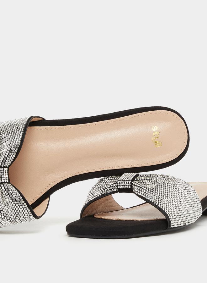 Styli Styli Embellished Ribbon Flat Sandals - Image 3