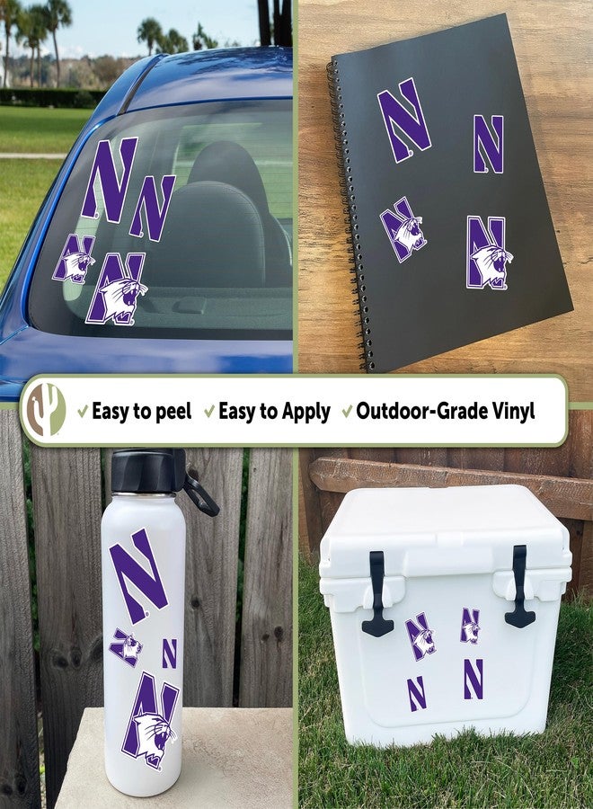 Desert Cactus Northwestern University Sticker Northwestern Wildcats Vinyl Decal Laptop Water Bottle Car Scrapbook Sheet (Type 1-1) - Image 2