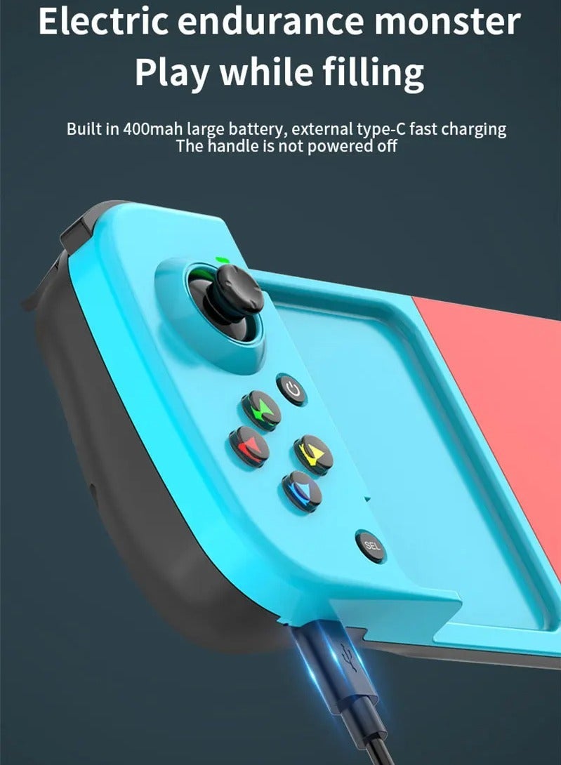 Mobile Game Controller, Bluetooth 5.0 Wireless Stretchable Gamepad, Ergonomics Design Plug And Play Game Controller, Non Slip Grip Retractable Joystick For Mobile Phone, (Blue Green) - Image 5