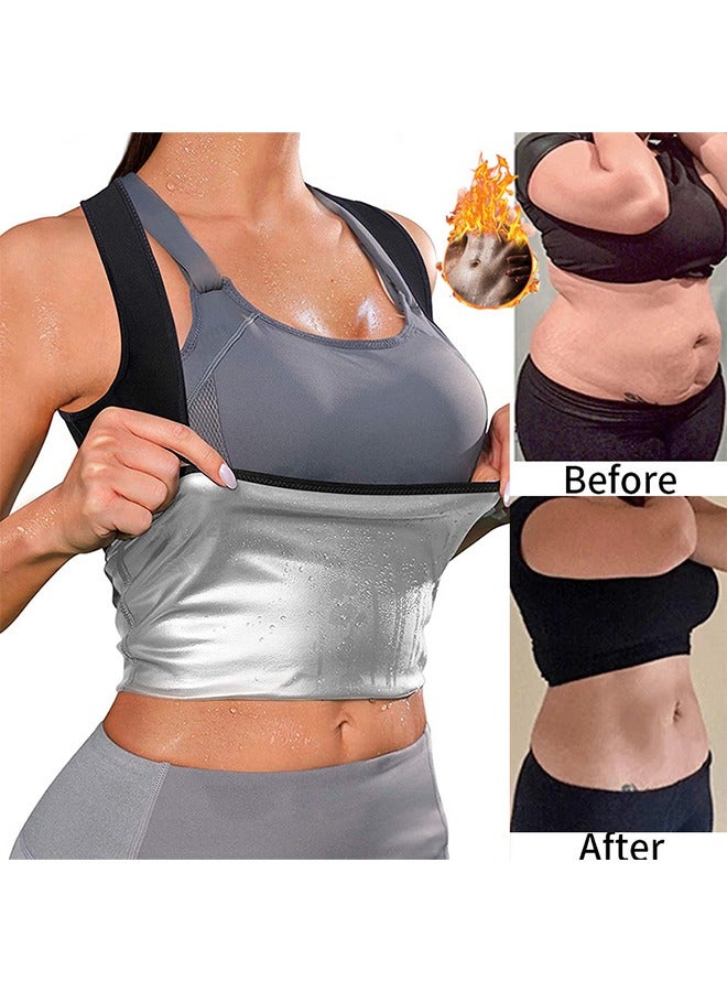 EELHOE Women's Slimming Body Shaper Sauna Vest Women's Corset, Sweat Shaping Garment, Yoga Wear, Fitness Tummy Sweat Vest - Image 1
