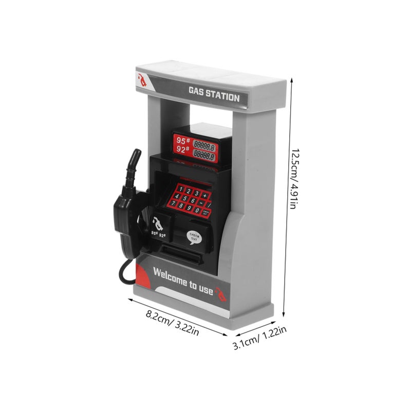 Mini Gas Station Model Toy Realistic Design Road Cone Safe Material For Kids - Image 3