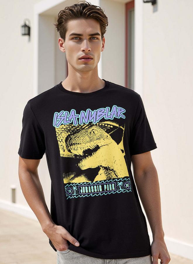 SP Characters Regular Fit Jurassic Park Print Crew Neck T-shirt - Image 1