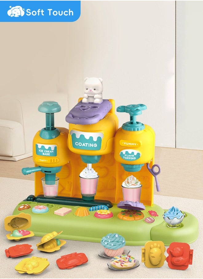 Soft Touch 23 Pcs Color Dough Set for Kids Children's Color Clay Kit Non-toxic Non-stick Lightweight Play Dough Toys DIY Ice Cream Machine Dough Kit Girl PlayHouse Toy  - Image 1