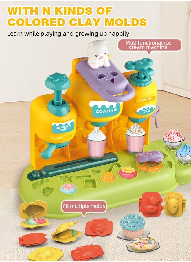 Soft Touch 23 Pcs Color Dough Set for Kids Children's Color Clay Kit Non-toxic Non-stick Lightweight Play Dough Toys DIY Ice Cream Machine Dough Kit Girl PlayHouse Toy  - Image 4