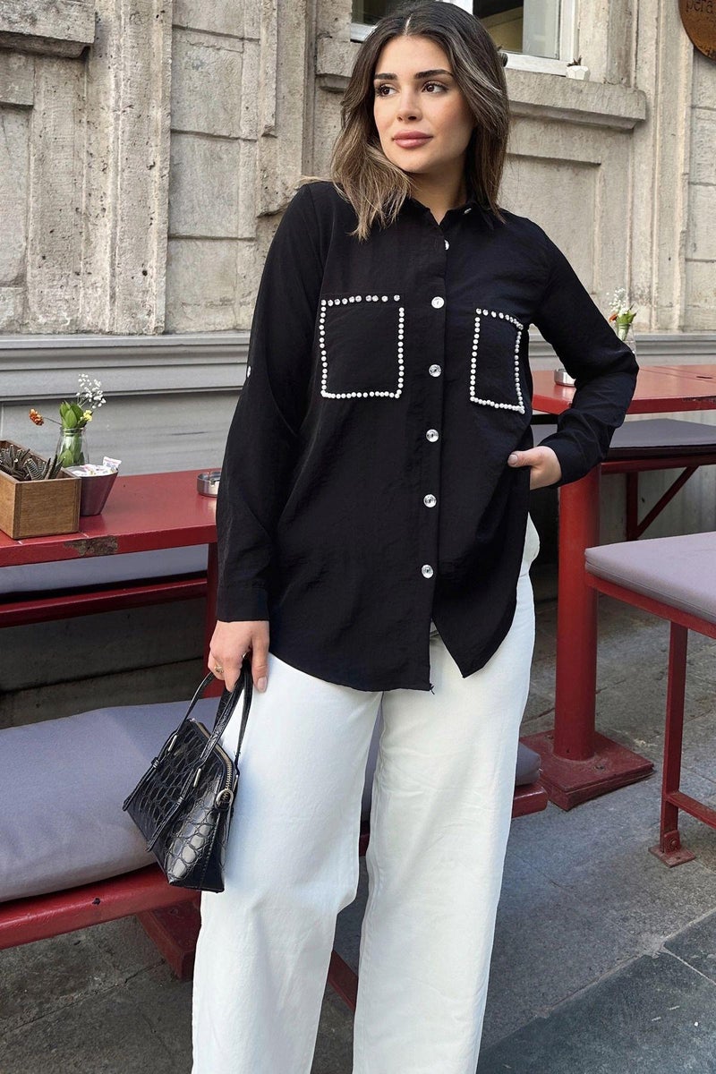 Weshaya Shirt Women Black - Image 5