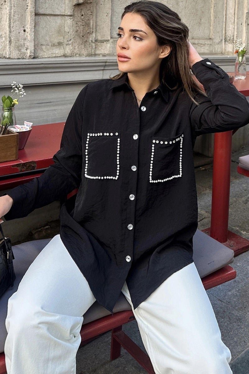 Weshaya Shirt Women Black - Image 1