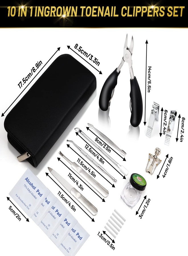 Modacraft 10 PCS Toenail Clippers Tool Kit, Modacraft Professional Podiatrist Nail Clippers Set for Thick & Ingrown Toenails Corrector Treatment, Wide Jaw Opening Nail Clippers Set for Seniors Pedicure, Unisex - Image 2