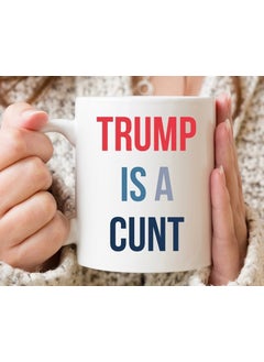 Bexdore Trump Is A*** Mug, Anti-Trump Coffee Mug, Funny Democrat Gift, English Mug  - Image 1