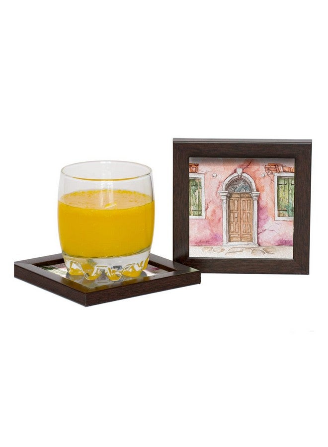 Paper Plane Design Tea Coffee Coaster Set Wooden Decorative Coasters Set. Home and Office Wooden Coasters Design 483 - Image 3