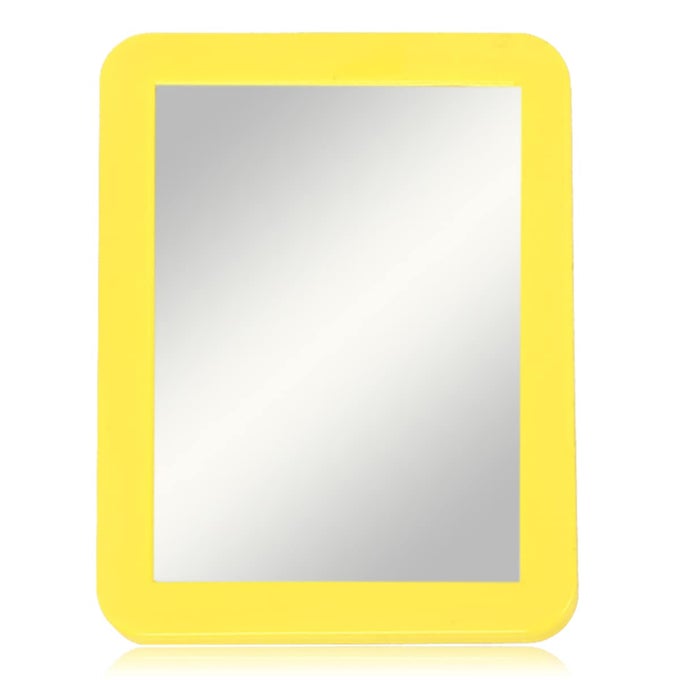 MAGNETIC LOCKER MIRROR 5X7 REAL GLASS SMALL MIRRORS FOR LOCKER WITH MAGNETIC BACKING FOR SCHOOL LOCKER BATHROOM HOUSEHOLD REFRIGERATOR LOCKER ACCESSORYYELLOW
