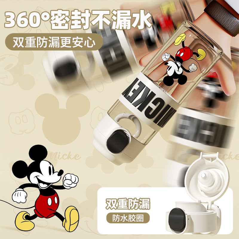 Disney Cartoon Kids Borosilicate Glass Water Bottle - Image 4