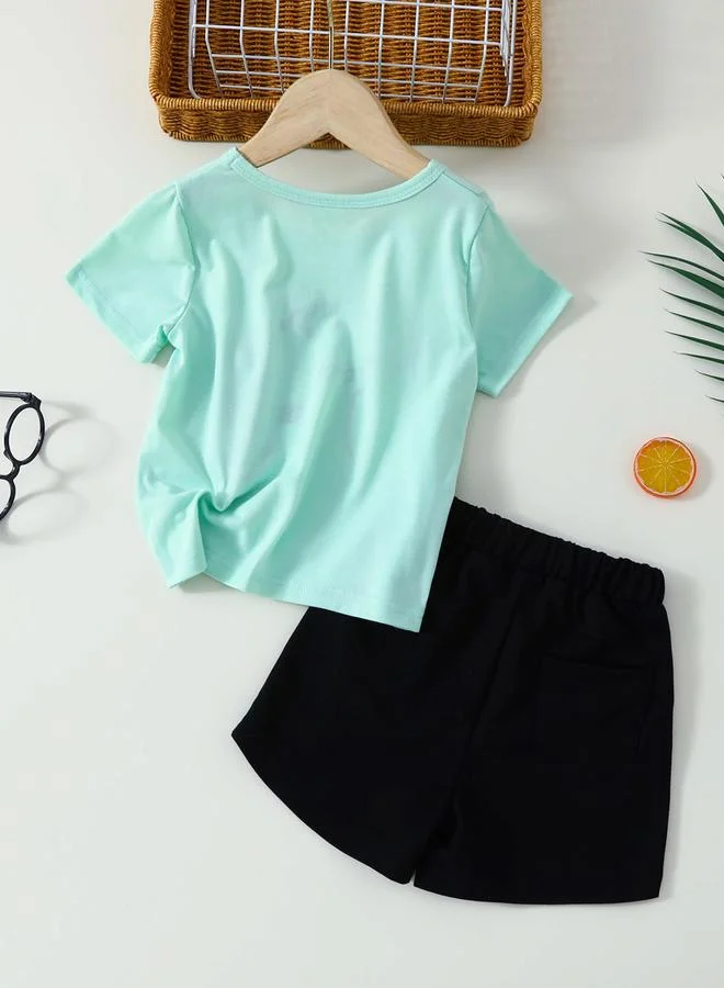 Take Two Boys Dinosaur Graphic T-Shirt and Shorts Pyjama Set