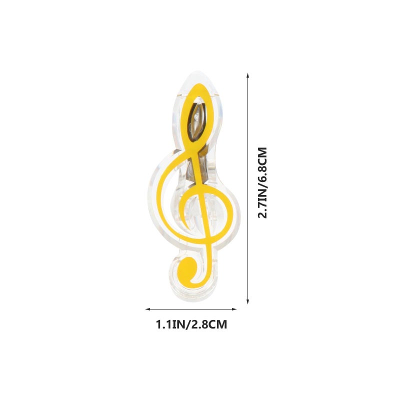10 Pcs Plastic Music Page Clips Treble Clef Memo Holders Random Colors for Office Music Stand - Image 3