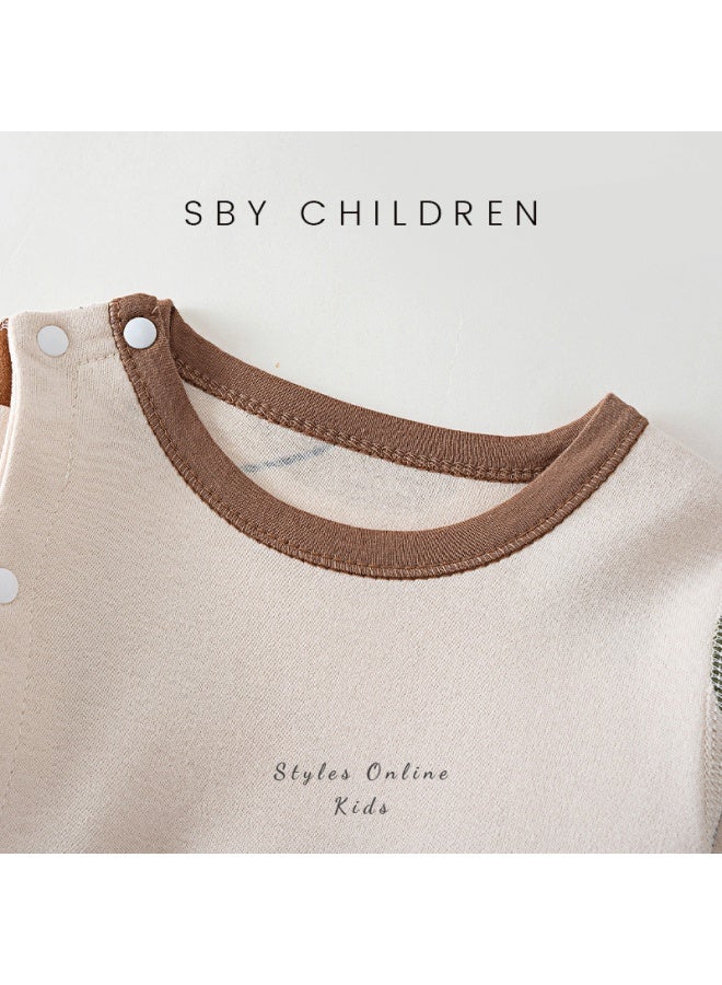 Shu Beiyi Shubeyi Baby Romper Newborn Bodysuit Belly Protection Spring Newborn Baby Infant Full Moon Baby Ha Yi Anniversary Crawling Suit 73 - Image 1