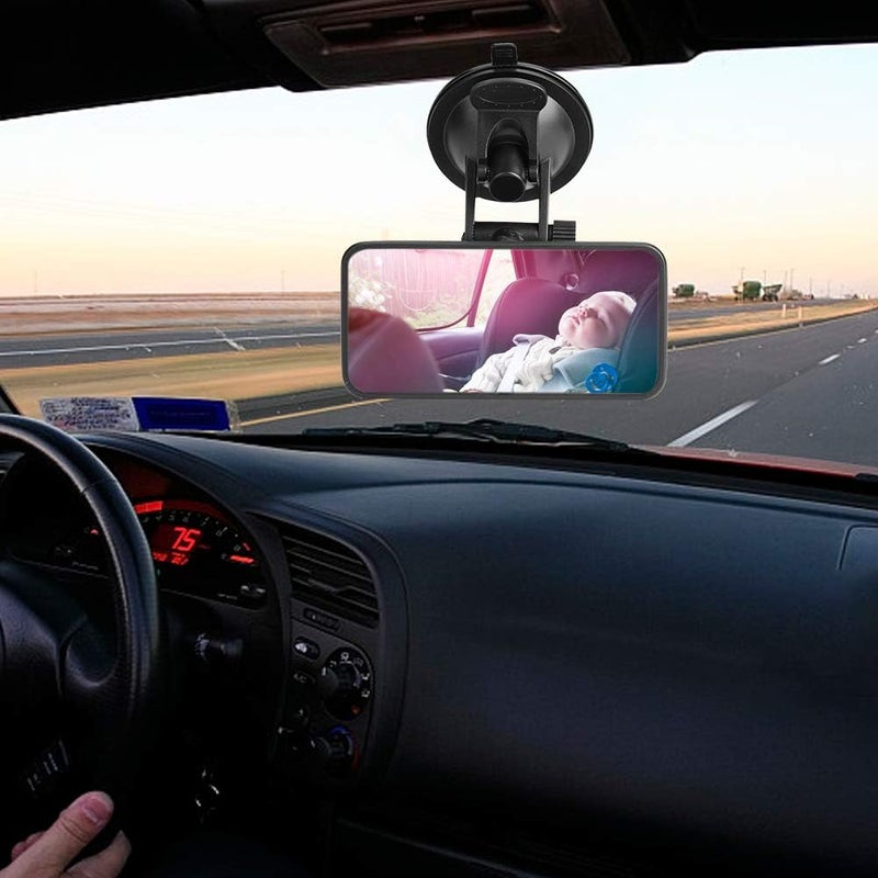 KIMISS Backseat Mirror Adjustable Car Interior Baby Rear View Mirror Kids Monitor Glass for Safety Seat with Suction Baby Mirror for Car - Image 3