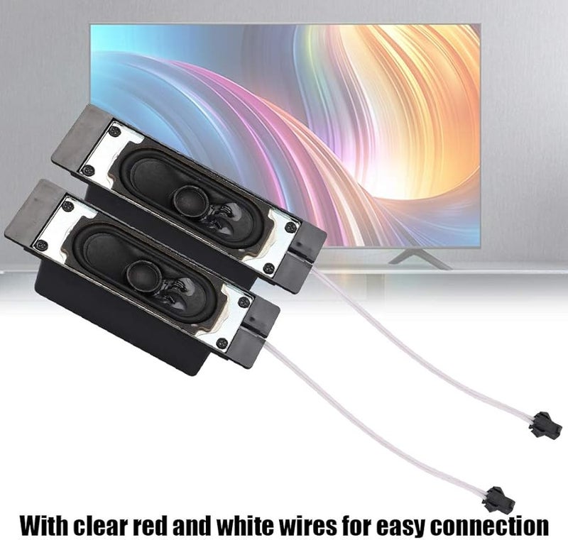 Black ABS 10W TV Speaker Unit With Great Bass Effect 2Pcs 8 Ohm Loudspeaker For LCD TV - Image 5