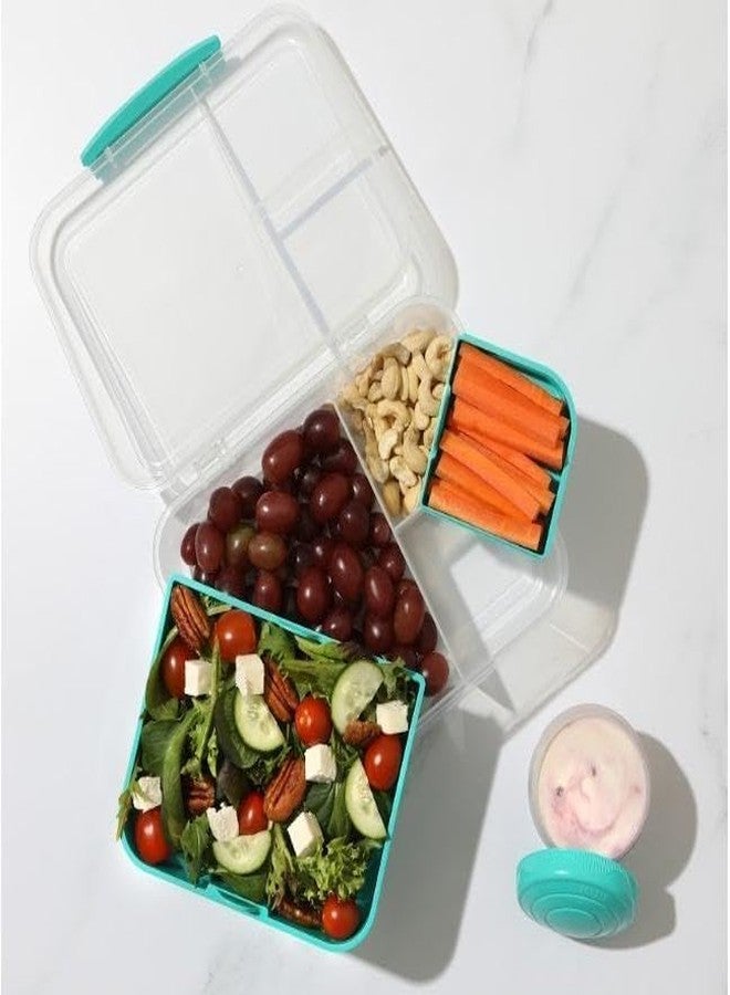 MIXEN Lunch Box 3 Compartment Leak-Proof BPA Free Stainless Steel, Lunch Box for Kids, School & Office, Large-Capacity Sealed Food Storage Container, Bento Box - Image 4