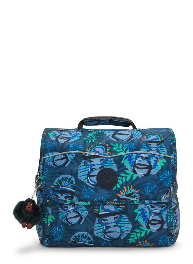 kipling Small School Bag with Adjustable Straps Unisex Blue Monkey Fun Codie S - Image 1