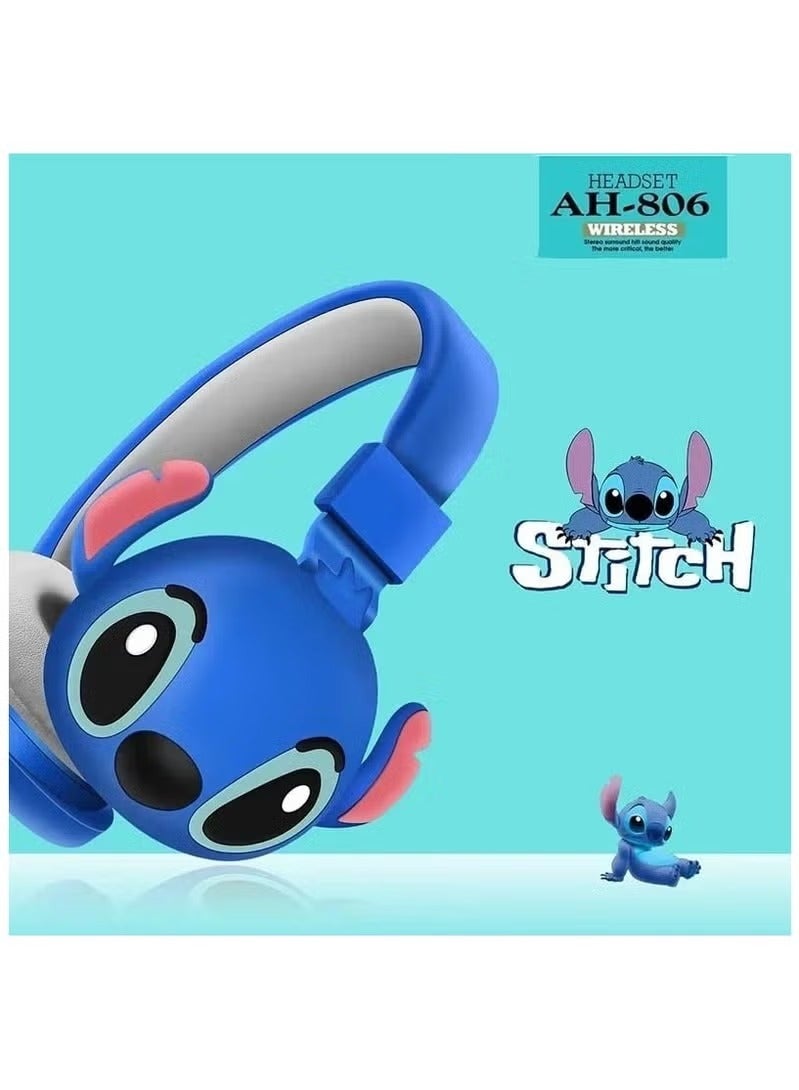 Shopit Kids Bluetooth Wireless Stitch Headphone Blue - Image 4