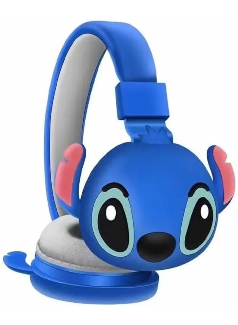 Shopit Kids Bluetooth Wireless Stitch Headphone Blue - Image 1
