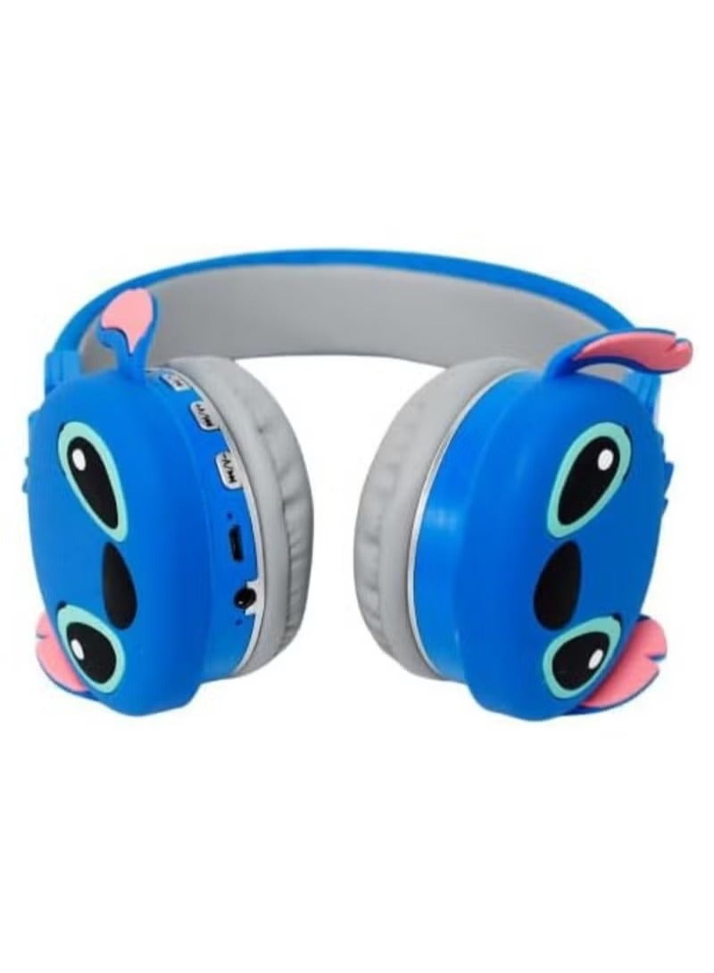 Shopit Kids Bluetooth Wireless Stitch Headphone Blue - Image 3