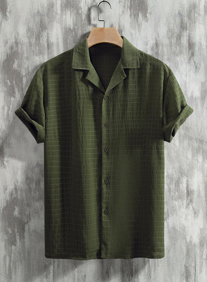 Take Two Texture Short Sleeve Buttoned Shirt - Image 1