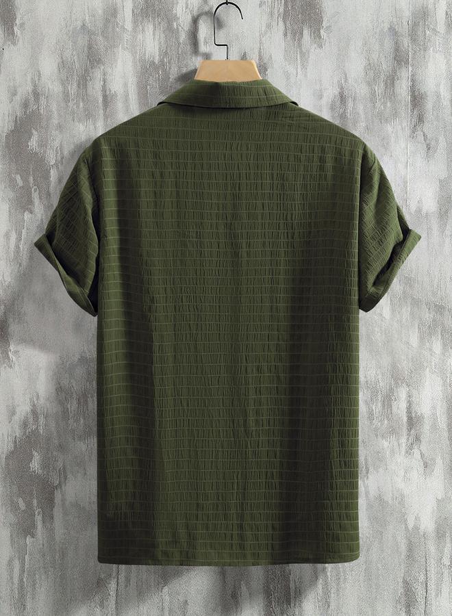 Take Two Texture Short Sleeve Buttoned Shirt - Image 2