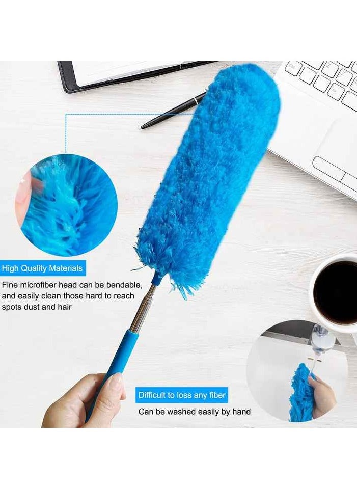 195cm Extendable Microfiber Flexible Duster for Cleaning Hard to Reach Areas with Bendable Head