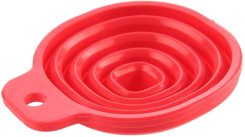 RIVUGJA Collapsible Silicone Heat Resistant Funnel 10 cm for Pouring Oil Sauce Water Juice Small FoodGrains Random Color1PCS - Image 2