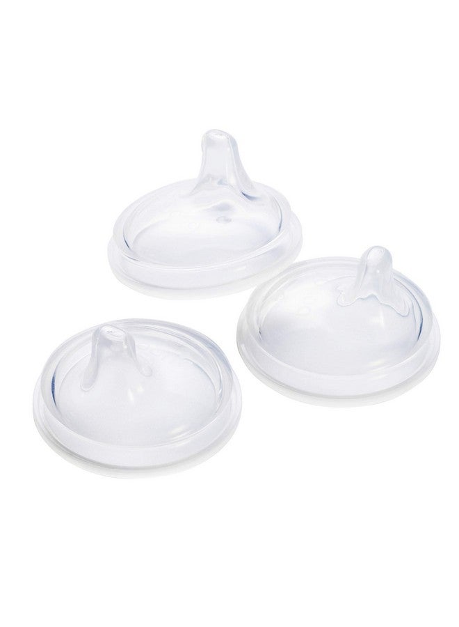 Boon Nursh Silicone Sippy Cup Lid - Convertible Transitional Sippy Spouts for Nursh Baby Bottles - Sippy Cup Lids for Babies - Baby Feeding Supplies - Ages 6 Months and Up - 3 Count - Image 1