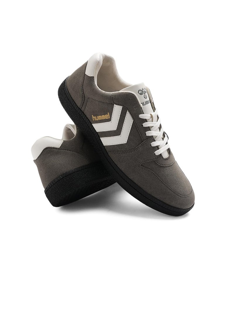 hummel Classic Verve Casual Lace-up Sneaker for Men Enhanced Comfort with Cushioned Insole and Slip-Resistant - UK 8 Grey/White - Image 1