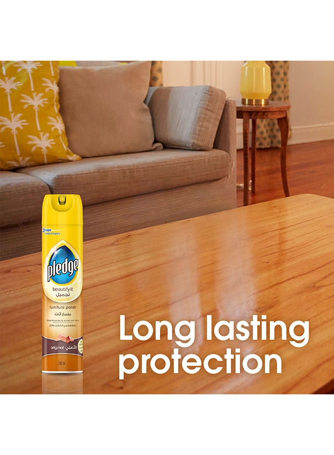 Pledge Natural Furniture Polish Pack of 2 Yellow 300ml - Image 3
