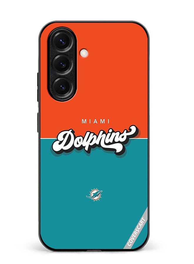 VR CREATIVE Protective Case Cover For Samsung Galaxy S25 Dolphins Design Multicolour