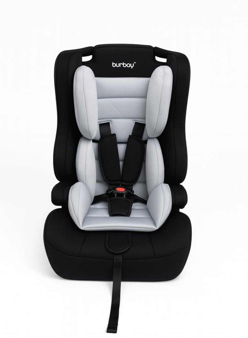 burbay Portable Padded Baby Car Seat with 3-Point Harness, Soft Washable Cover & Removable Carrier – Infant Travel Booster / Safety Seat - Image 2