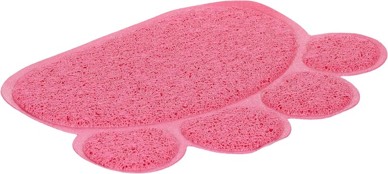 Trixie Repeated detach compatible build Cat Litter Tray Mat Paw Pvc 40 × 30 Cm Pink Surface safe - Image 1