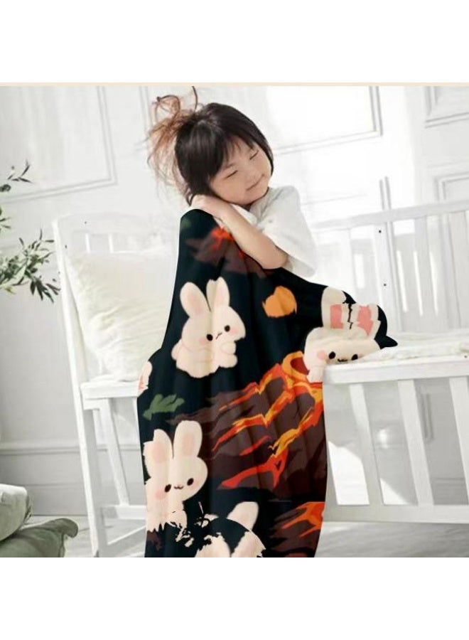 general Children's or student cartoon flannel thin blanket (warm and comfortable, suitable for sleep, games) 100cm*150cm - Image 1