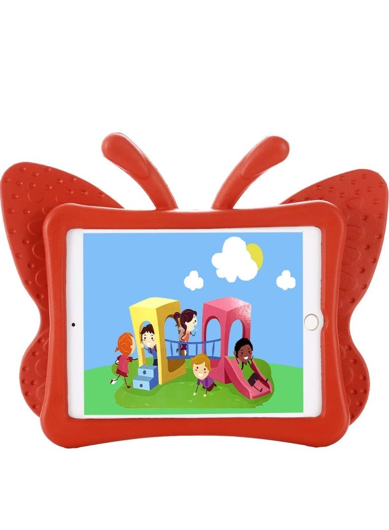 Gravity iPad case for Kids, Feitenn 3D Cartoon Butterfly Non-Toxic EVA Light Weight Kid Proof Shockproof case with Kickstand for ipad 5/ ipad 6 /ipad pro 9.7/ New iPad 2017 case ( Red) - Image 3