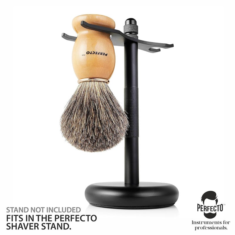 Perfecto Synthetic Bristles Shaving Brush For Men, Engineered for The Best Shave of Your Life. Shaving Brush - Shave Brush for Wet Shave for Safety Razor, Double Edge Razor, Straight Razor, Shaving Razor - Image 4