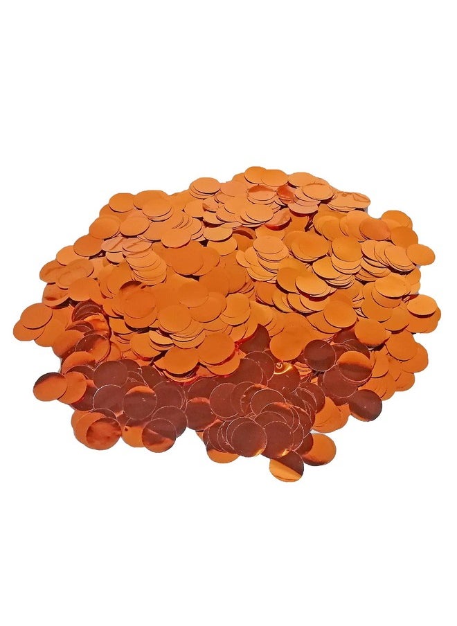 ZOOYOO ZOOYOO Orange Foil Confetti, Round Foil Glitter Table Confetti Dots, Sparkling for Wedding Birthday Party Decoration (1.76 OZ, 1.5 cm)  - Image 1