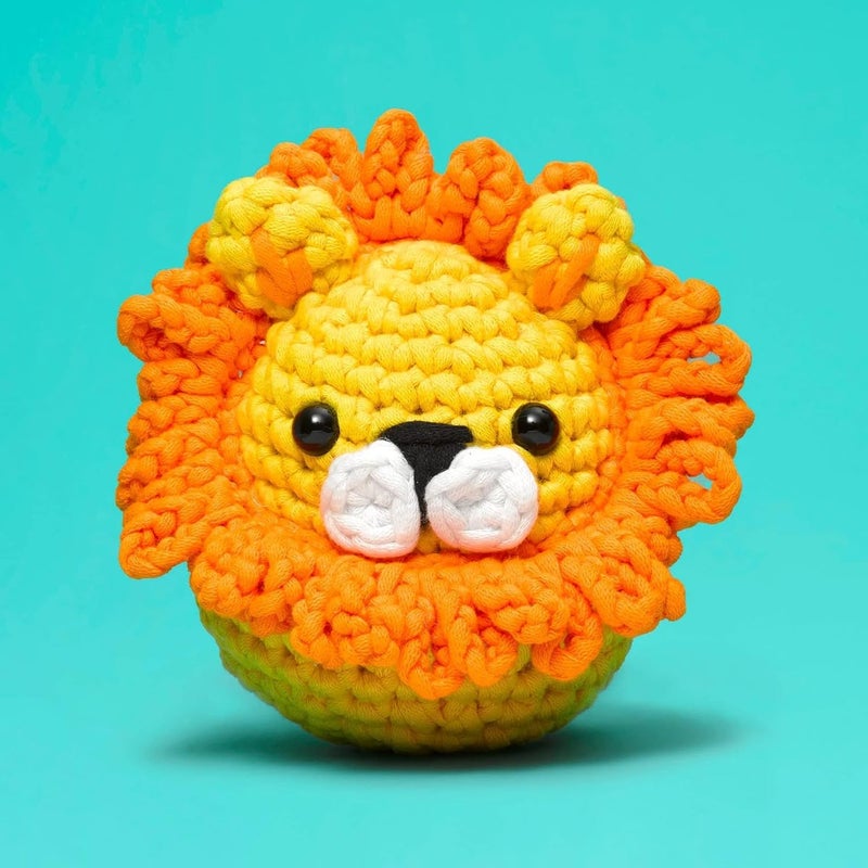 The Woobles Crochet Kit for Beginners - Easy Arts and Crafts Knitting & Crochet Animals Kit As Seen On Shark Tank - Sebastian The Lion - Image 2