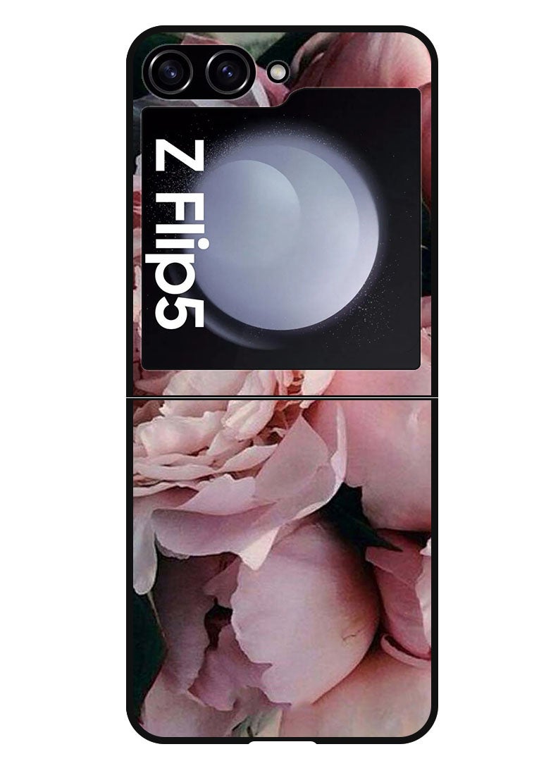 Theodor غطاء واقي مضاد للخدش ومقاوم للصدمات لجهاز سامسونج جالاكسي زد فليب 5 زهور 1 - Image 1