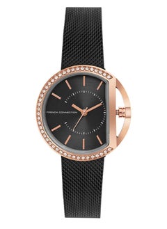 French Connection Women's Analog Quartz Black Dial Stainless Steel Watch FCN00031A  - Image 1